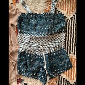 Red carter 2 piece resort set